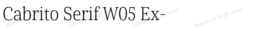 Cabrito Serif W05 Ex字体转换